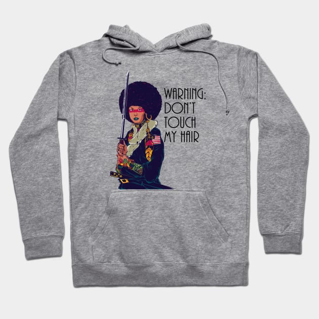 Warning: Do Not Touch My Hair. Natural Hair, Black Girl Hoodie by UrbanLifeApparel